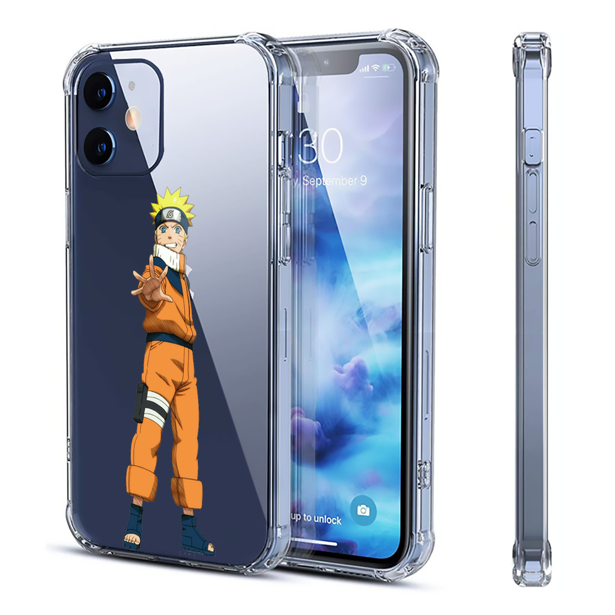 （画像用） NARUTO -ナルト- うずまき ナルト Uzumaki Naruto 【iPhone 12シリーズ対応】透明スマホケース（クリアソフトケース）